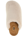 View of  Tan Luxe Faux Fur Slip-on Clog.