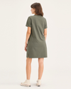 Back view of model wearing Tea Leaf T-Shirt Dress, Regular Fit.
