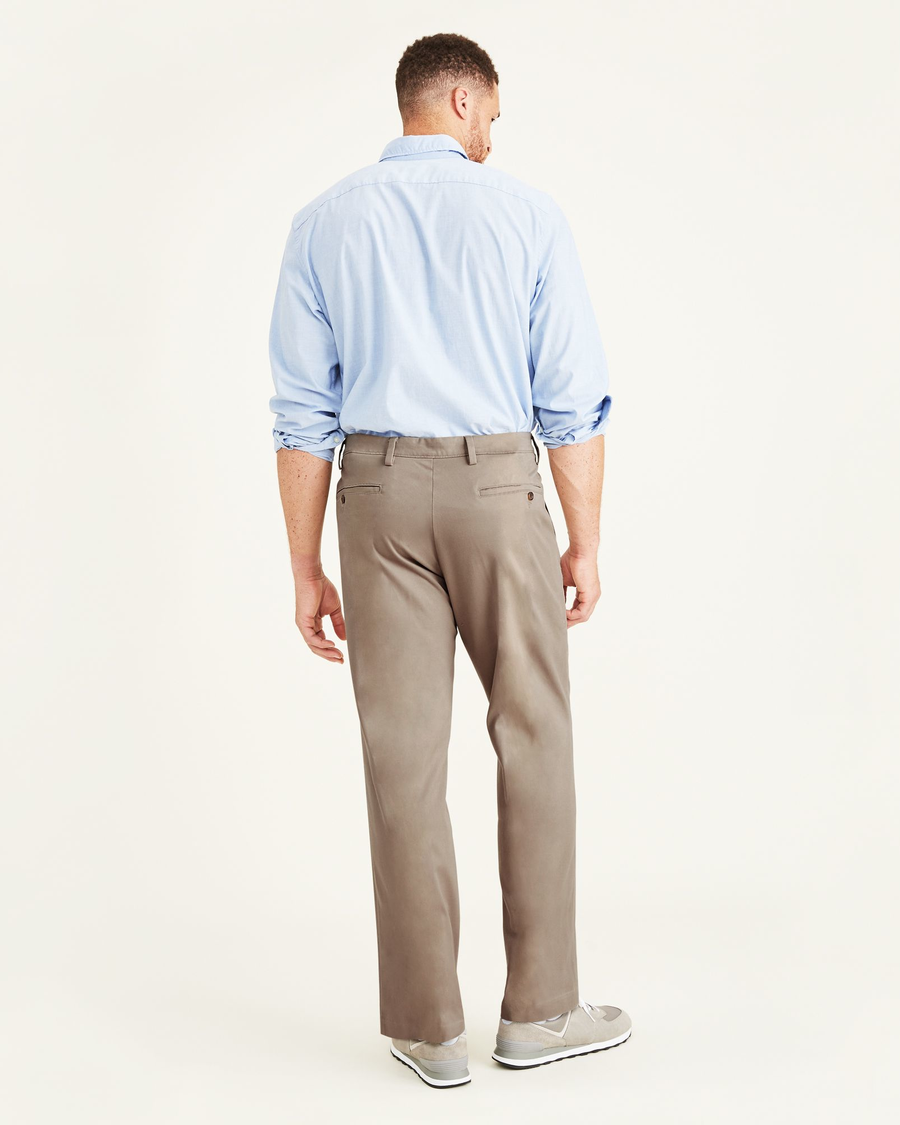 Back view of model wearing Timber Wolf Easy Khakis, Classic Fit (Big and Tall).