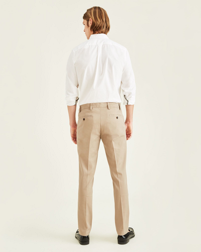 Back view of model wearing Timber Wolf Easy Khakis, Slim Fit.