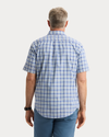 View of model wearing Wendell Signature Stain Defender Shirt, Classic Fit.