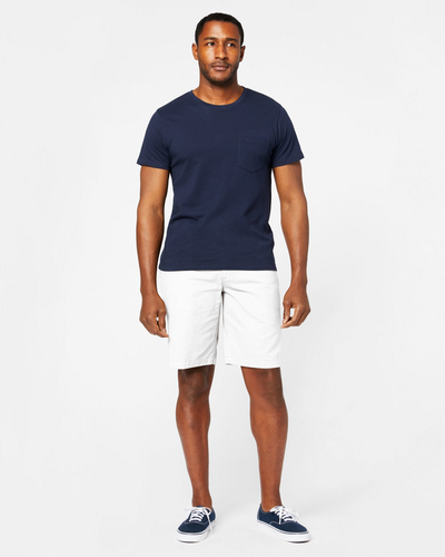 Front view of model wearing White Cap Perfect 10.5" Shorts.