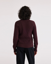 Back view of model wearing Winetasting Crewneck Sweater, Regular Fit.