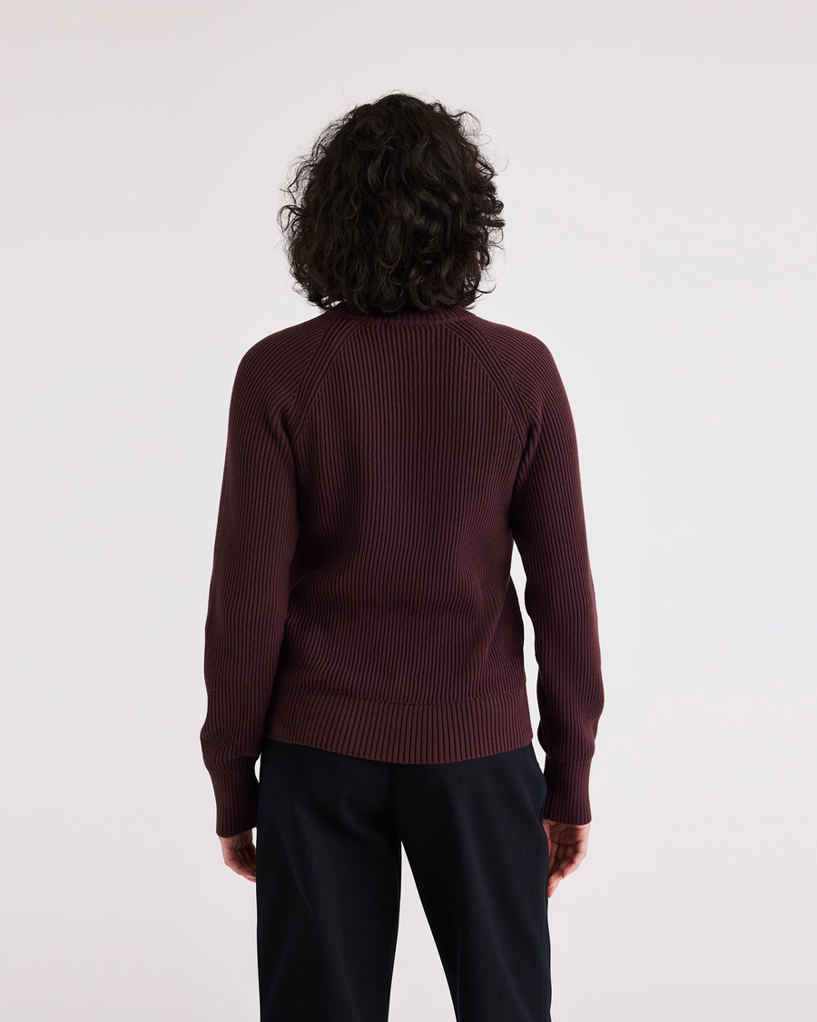 Back view of model wearing Winetasting Crewneck Sweater, Regular Fit.