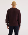 Back view of model wearing Winetasting Crewneck Sweater, Regular Fit.