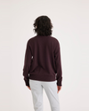 Back view of model wearing Winetasting Sweater, Regular Fit.